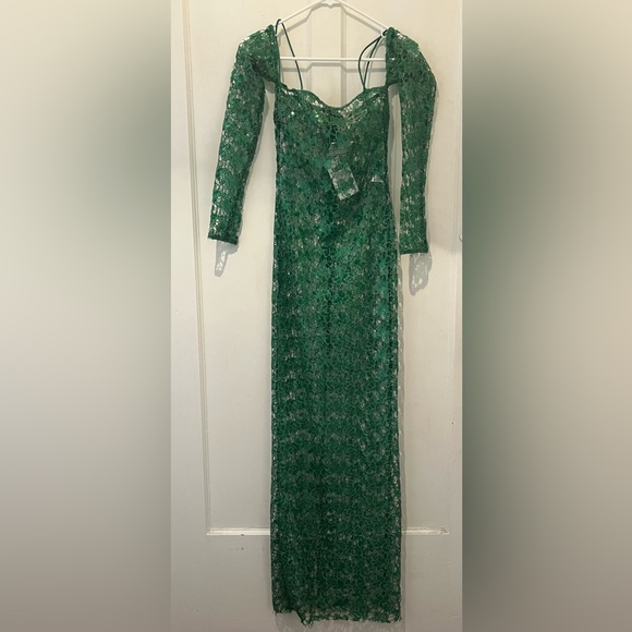 THE NEW ARRIVALS
ILKYAZ OZEL Miss Green Lace Sequin Dress - Picture 3 of 7
